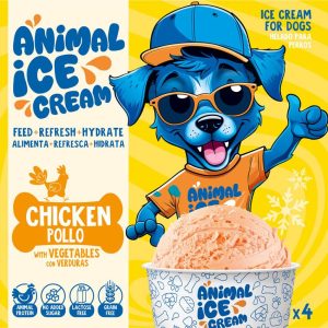 ANIMAL ICE CREAM HELADO POLLO Y VERDURAS 70gr/120ml