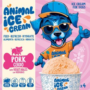 ANIMAL ICE CREAM HELADO CERDO CON VERDURAS 70gr/120ml