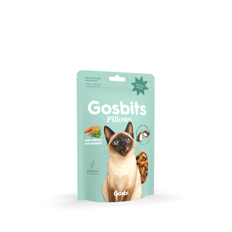GOSBI FLOWIS PILLOWS CAT WITH SALMON & SPINACH 60 gr